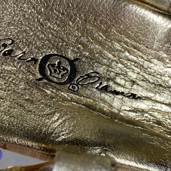 Born Concepts wedge gold adjustable T-strap heeled Sandals arch support 8/39 - Picture 4 of 16